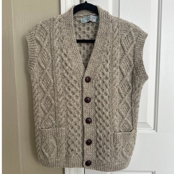 Handmade Other - Ronnie Hannigan Knitwear 100% Wool Sweater Vest Handknit Ireland